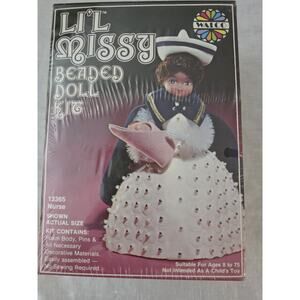Vintage 1978 Li'l Missy Beaded Doll Kit #13365 Nurse by Holiday USA New Medical